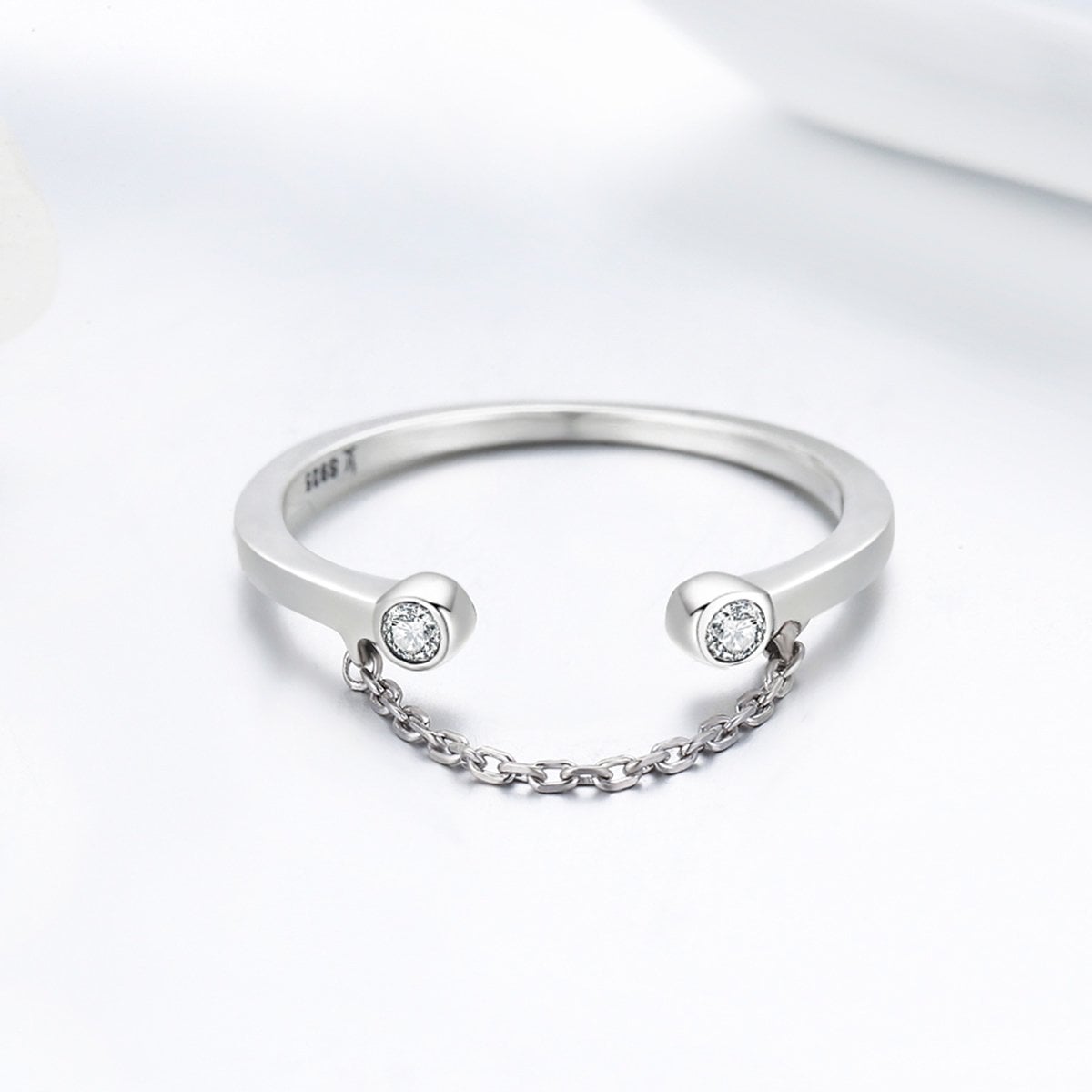 ANILLO TODOJOYAS ARCO CON CIRCONES PLATA 925 - 6