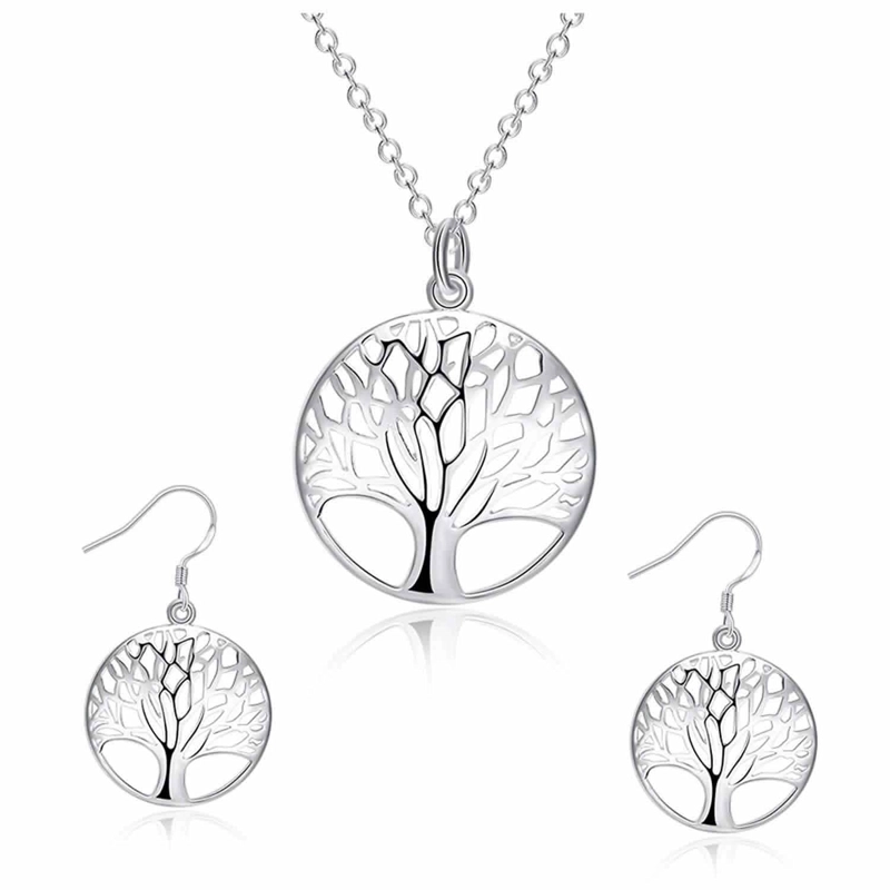 CONJUNTO ARBOL DE LA VIDA PLATEADO - 1