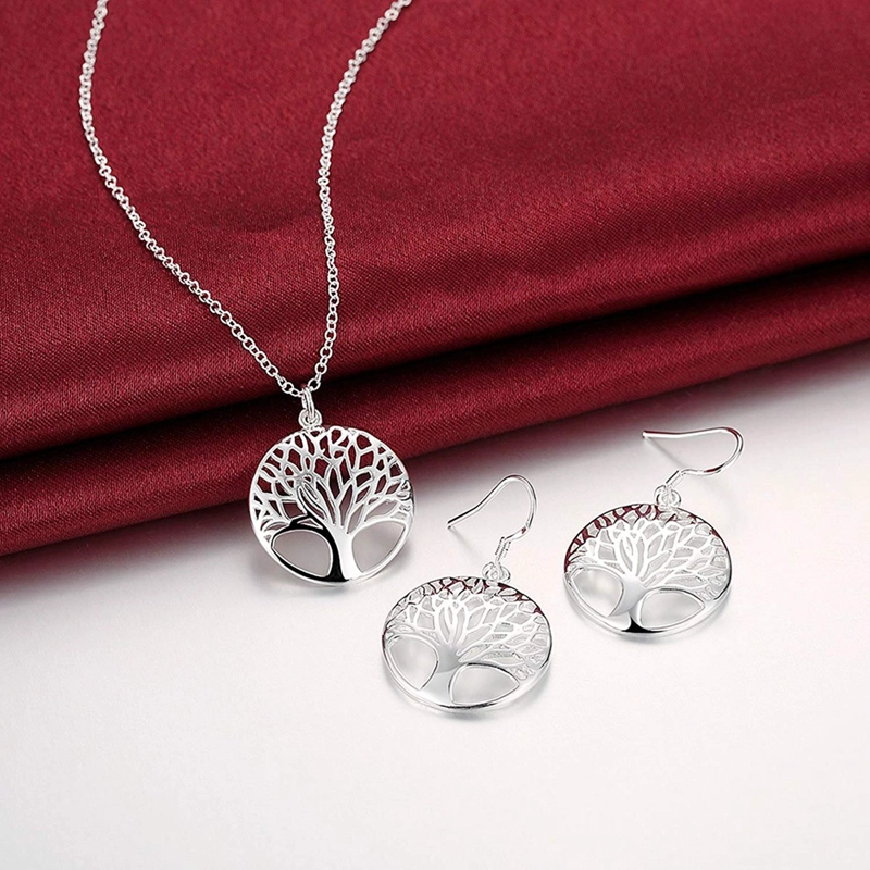 CONJUNTO ARBOL DE LA VIDA PLATEADO - 2
