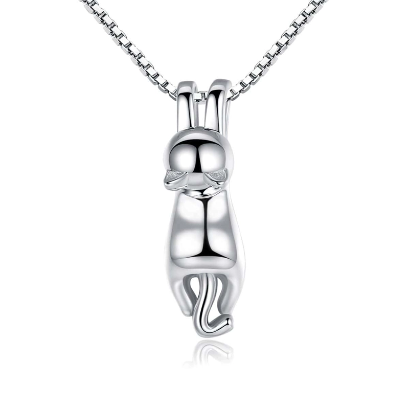 COLLAR TODOJOYAS PLATA 925 GATITO JUGUETON - 1