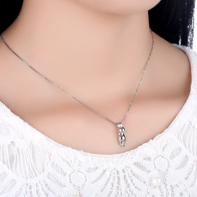 COLLAR TODOJOYAS PLATA 925 GATITO JUGUETON - 2