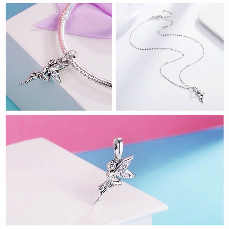 CHARM DIJE PLATA 925 HADA CON CIRCONES - 3
