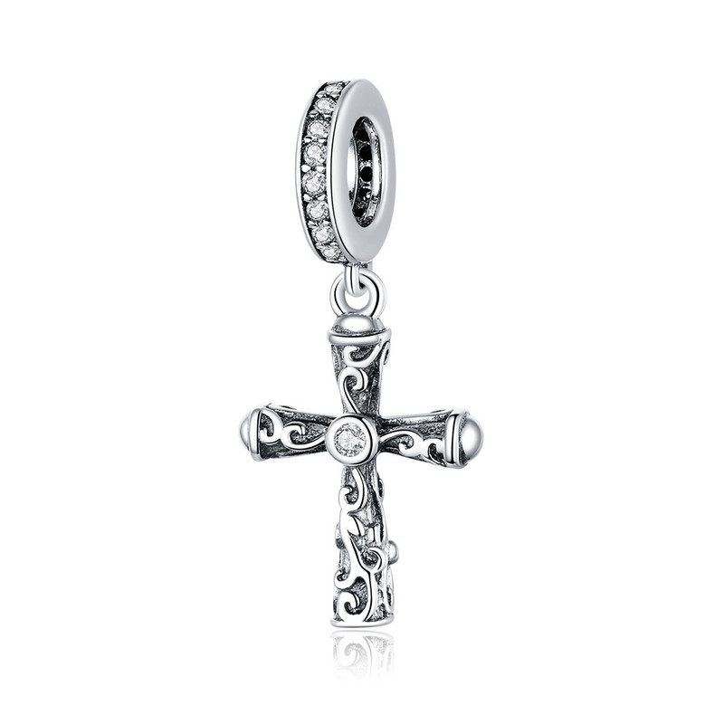 CHARM DIJE PLATA 925 CRUZ VINTAGE - 1