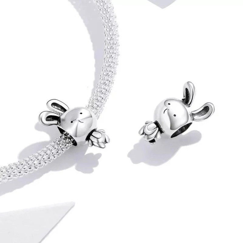 CHARM DIJE PLATA 925 CONEJITO LINDO - 2