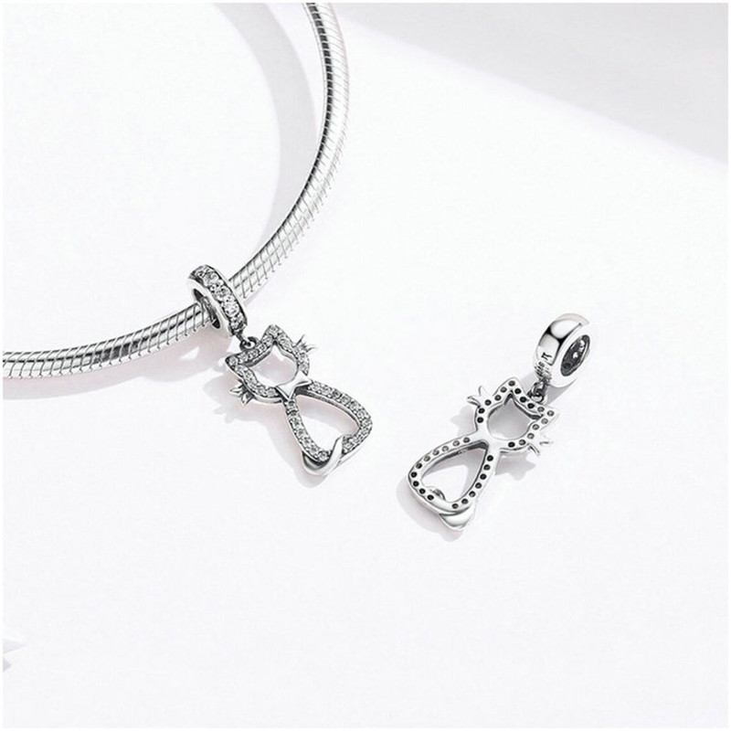 CHARM DIJE PLATA 925 GATITO FELIZ - 4