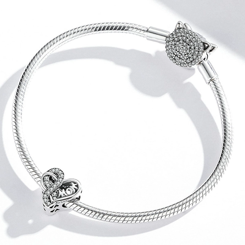 CHARM DIJE PLATA 925 CORAZON INFINITO MOM - 2