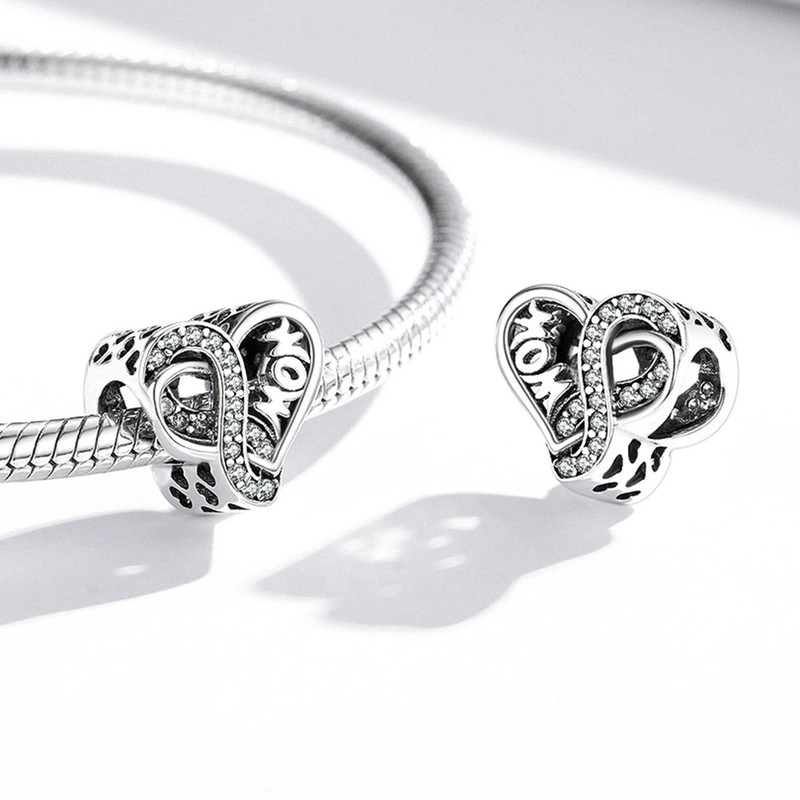 CHARM DIJE PLATA 925 CORAZON INFINITO MOM - 3