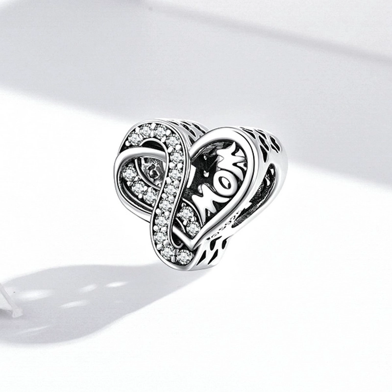 CHARM DIJE PLATA 925 CORAZON INFINITO MOM - 5