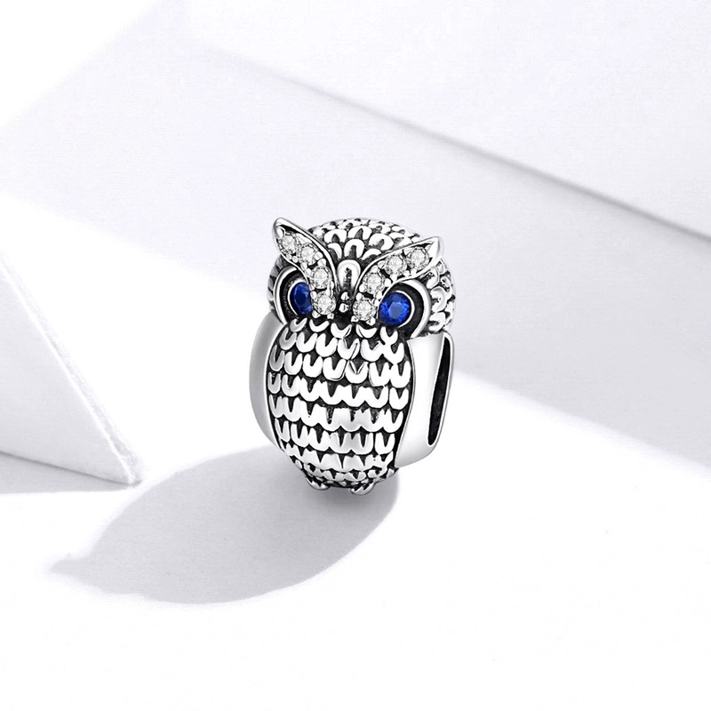 CHARM DIJE PLATA 925 BUHO PLATEADO - 3