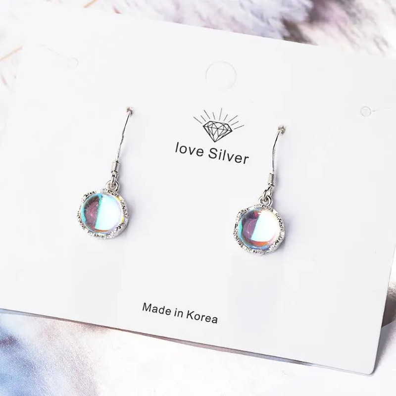 AROS TODOJOYAS REDONDOS CIRCON LUNAR PLATEADO PLATA - 3