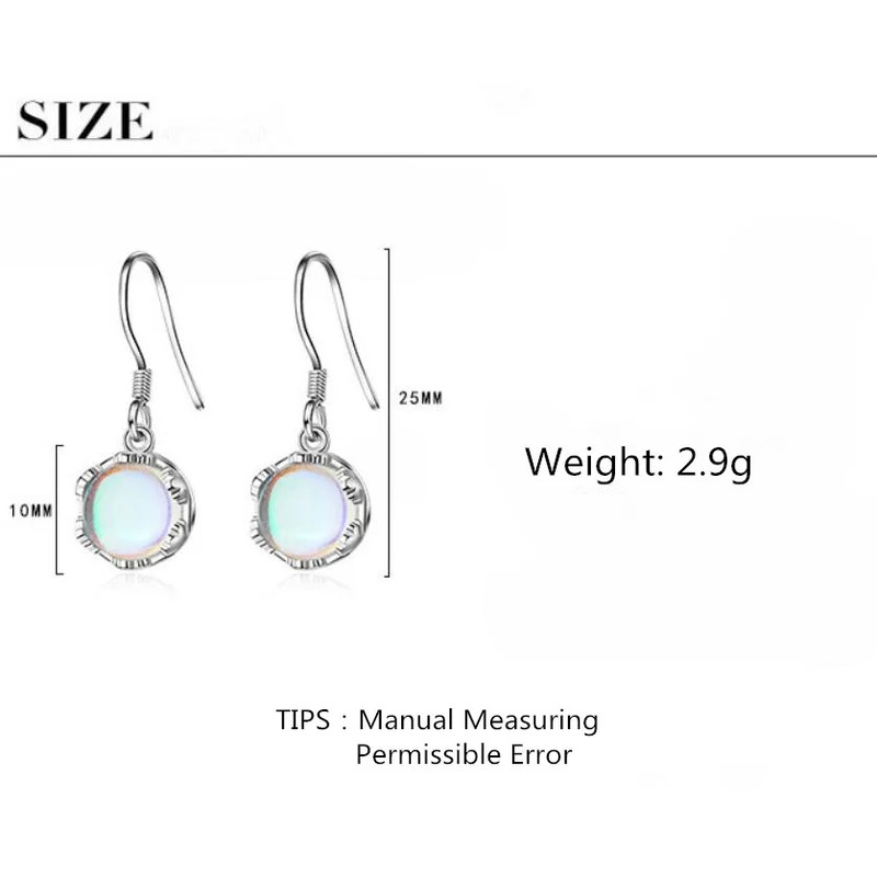 AROS TODOJOYAS REDONDOS CIRCON LUNAR PLATEADO PLATA - 5