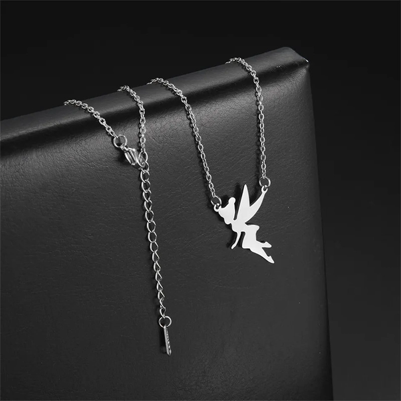 COLGANTE TODOJOYAS ACERO COLLAR HADA PLATEADO - 4