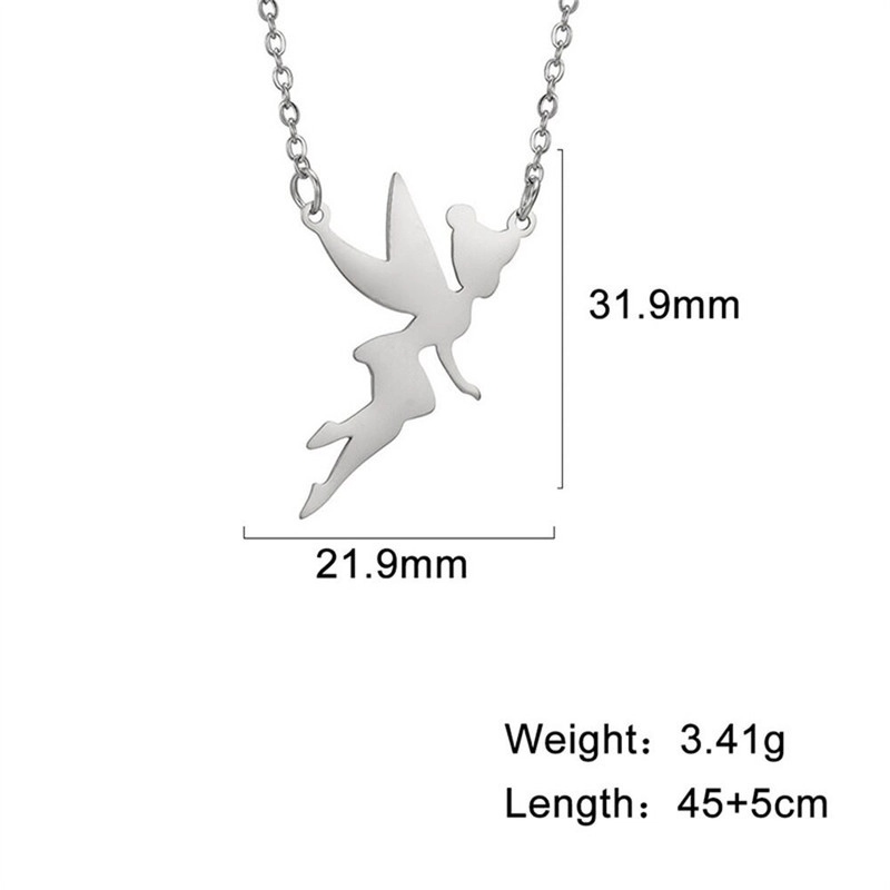 COLGANTE TODOJOYAS ACERO COLLAR HADA PLATEADO - 5