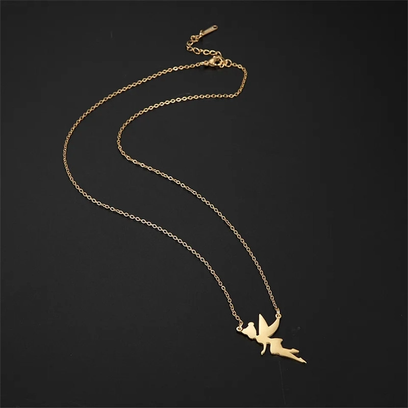 COLGANTE TODOJOYAS ACERO COLLAR HADA DORADO - 3