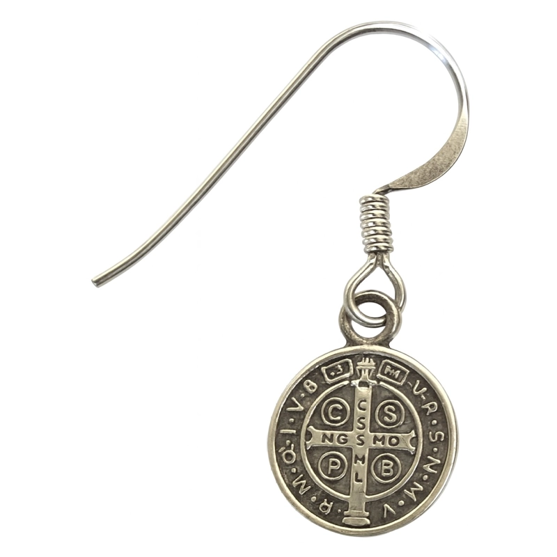 AROS PLATA 925 COLGANTE SAN BENITO PROTECTOR MEDALLA - 2