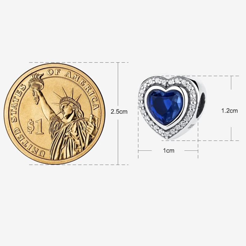 CHARM DIJE PLATA 925 CORAZON DEL OCE ANO TITANIC - 3