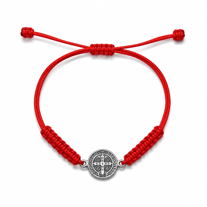 PULSERA HILO ROJO TRENZADO SAN BENITO ABAD - 1