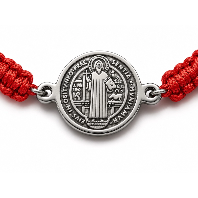 PULSERA HILO ROJO TRENZADO SAN BENITO ABAD - 3