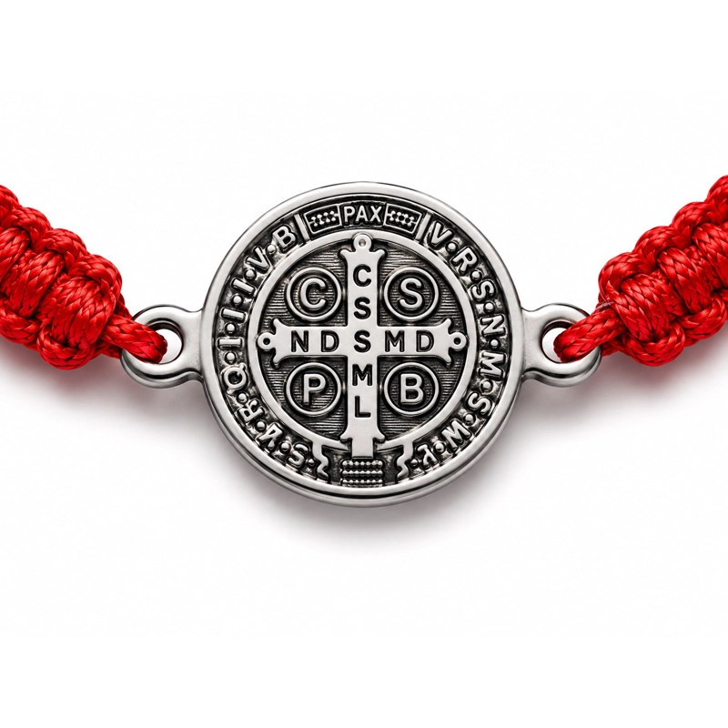 PULSERA HILO ROJO TRENZADO SAN BENITO ABAD - 4