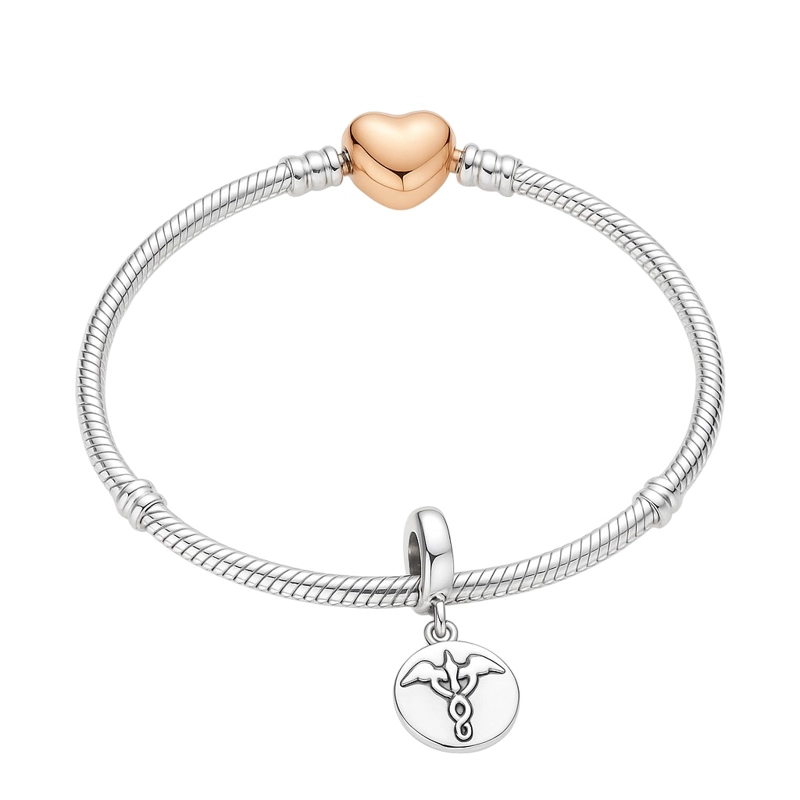 CHARM DIJE PLATA 925 MEDICINA ESTETOSCOPIO - 3