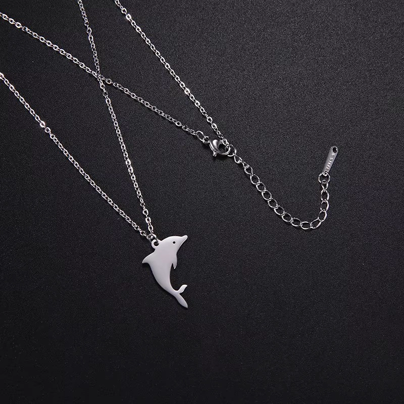 COLLAR DELFIN ACERO PLATEADO - 4