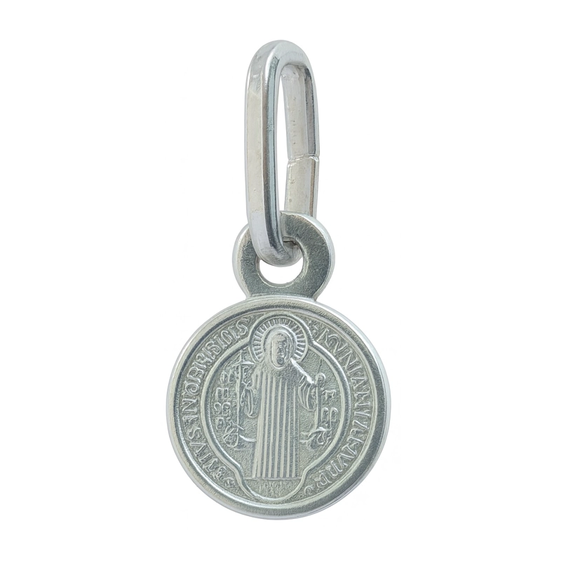 COLLAR MEDALLA PLATA 925 SAN BENITO PROTECTOR NIÑOS - 3