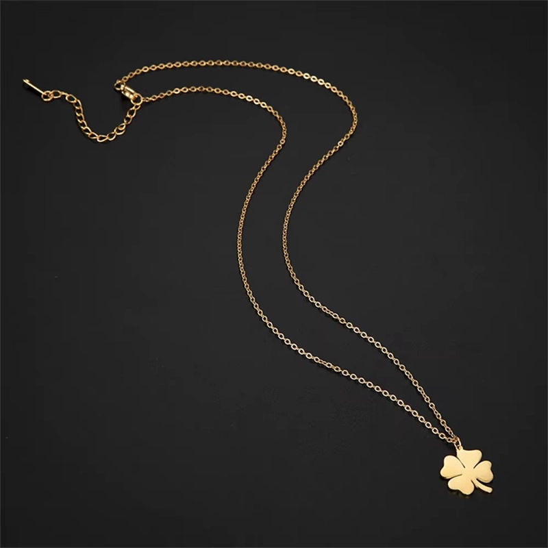 COLGANTE COLLAR TRE BOL 4 HOJAS 1111 ACERO DORADO - 2
