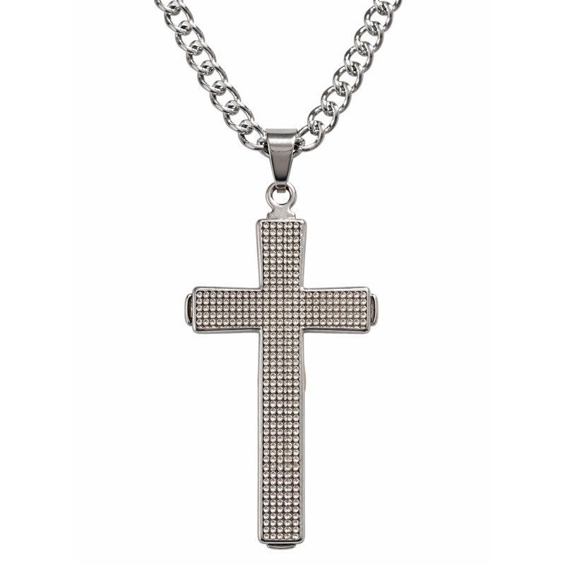 COLLAR CRUCIFIJO INRI CADENA GOURMET 60 CM ACERO - 5