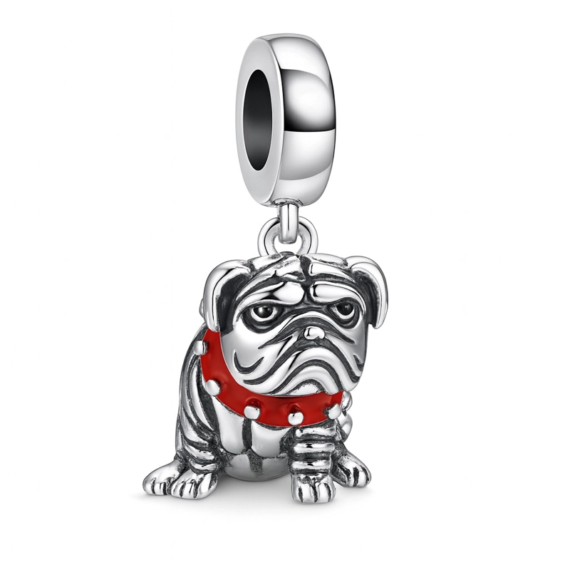CHARM DIJE COLGANTE PLATA 925 BULLDOG INGLE S - 1