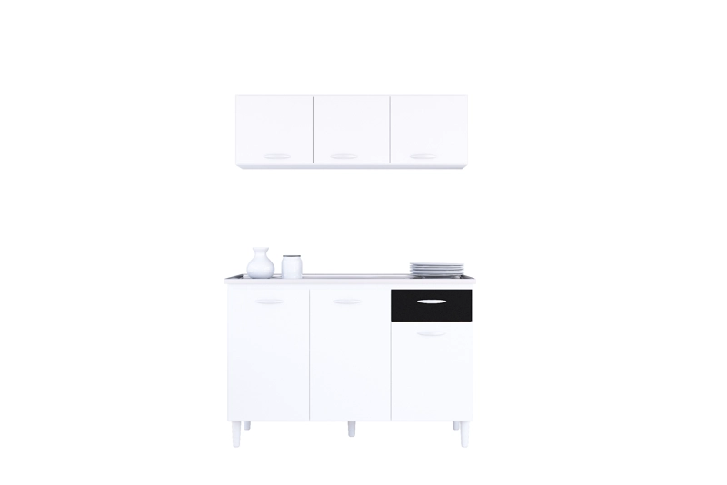 MUEBLE TAHUARI BLANCO COCINA MARIA GRACIA CON AEREO - 1