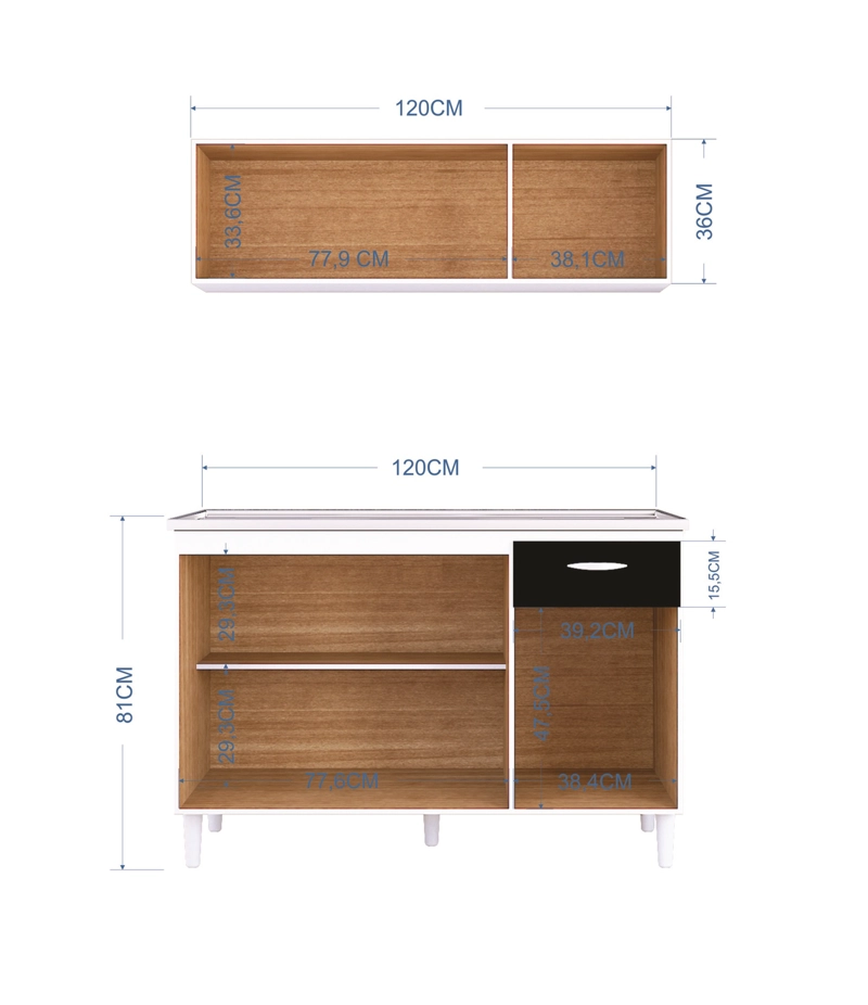 MUEBLE TAHUARI BLANCO COCINA MARIA GRACIA CON AEREO - 3