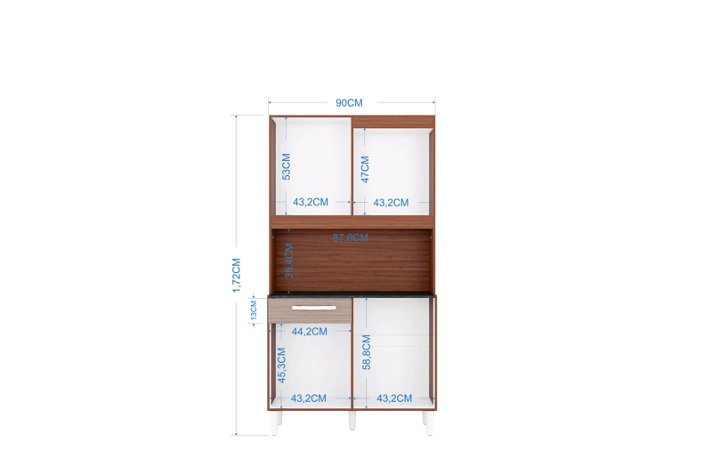 MUEBLE DE COCINA CARINE 4 PUERTAS CAP/ALM - 3