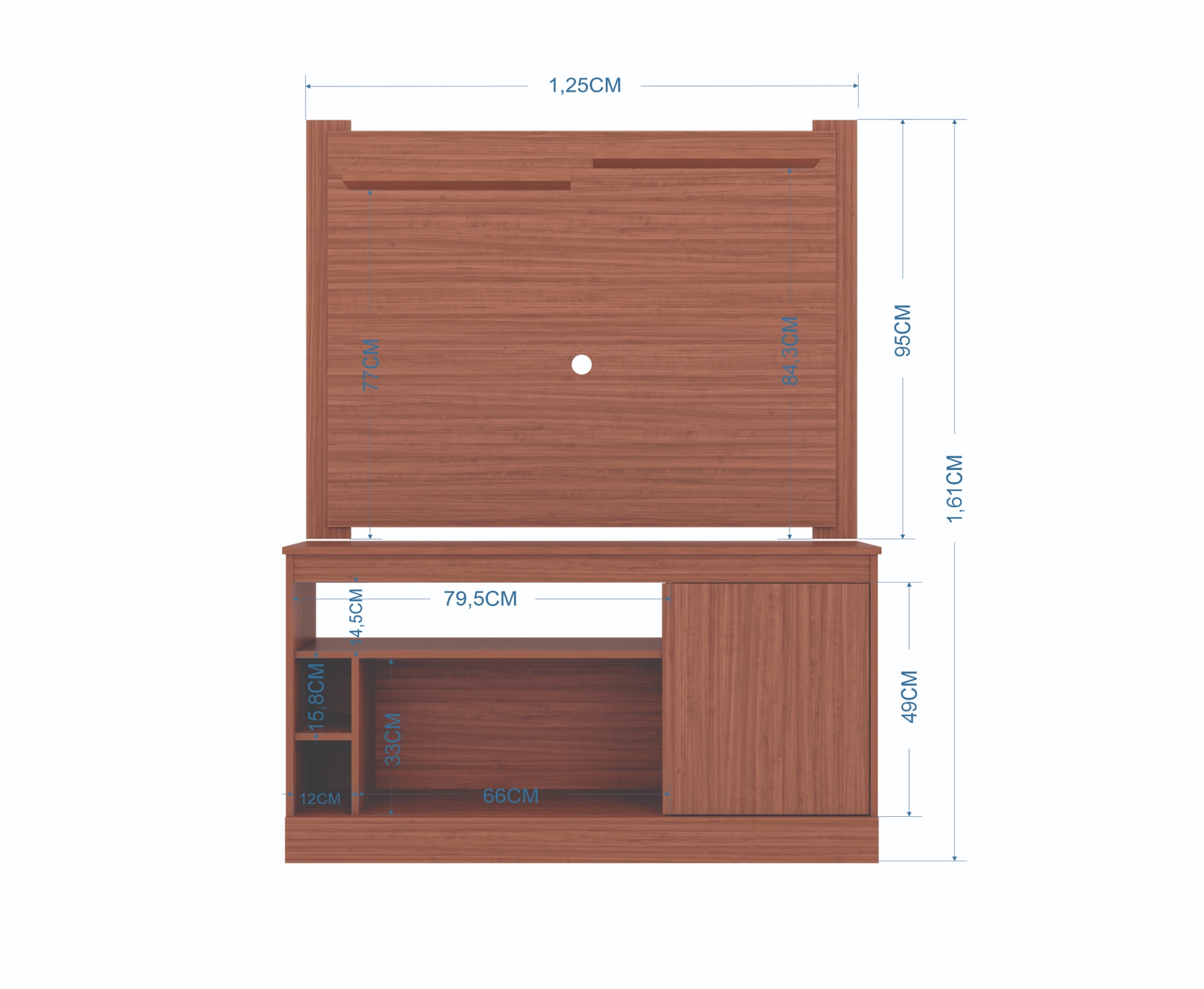 RACK 125 CON PANEL CAP - 3