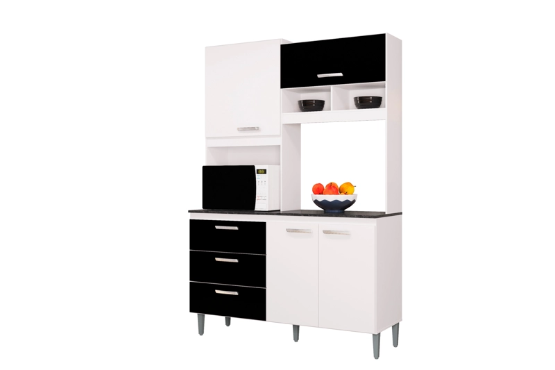 MUEBLE DE COCINA PILAR BLANCO/NEGRO - 1