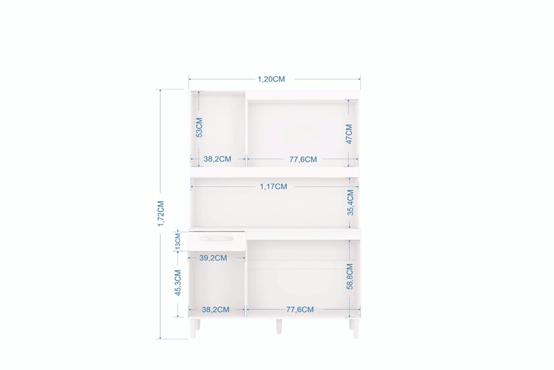 MUEBLE DE COCINA CARINE 6 PUERTAS BLANCO - 3