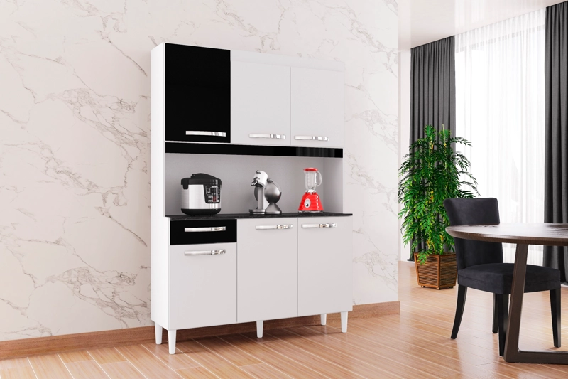 COCINA CARINE 6P BLANCO/NEGRO - 2