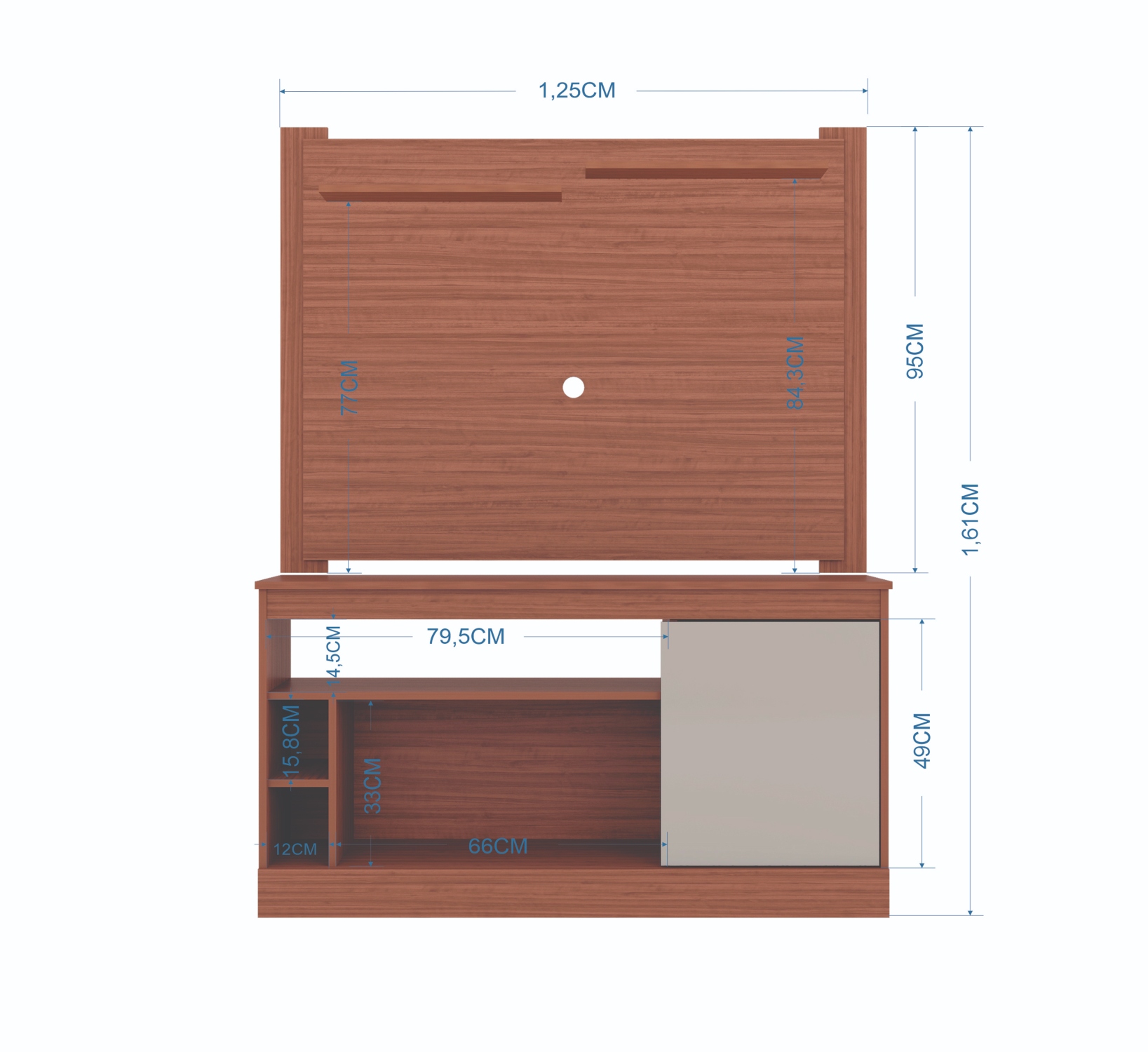 COMBO RACK TAHUARI MDF CAFE 1.25 COMODA CARTAGENA - 3