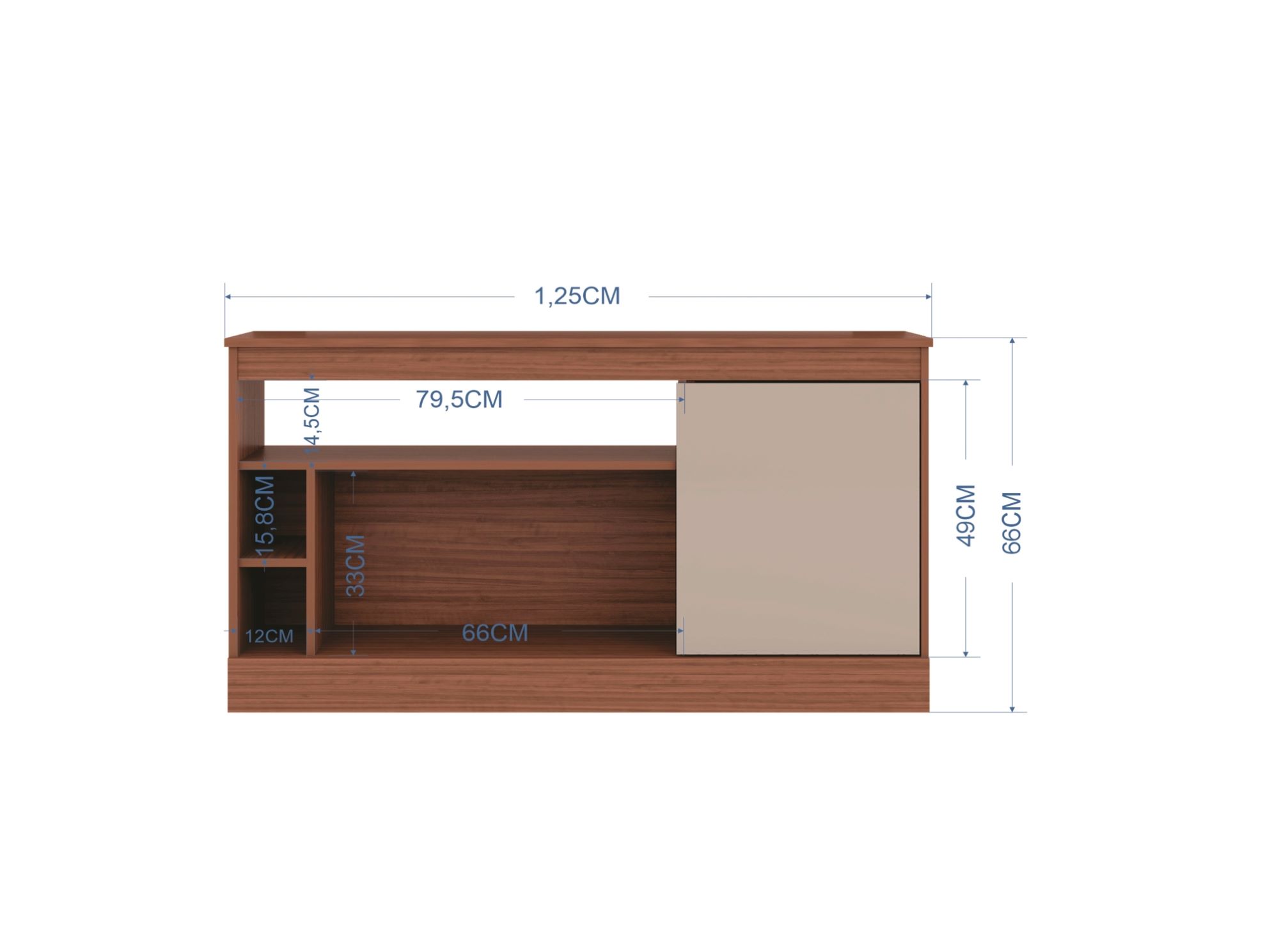 COMBO RACK TAHUARI MDF CAFE 1.25 COMODA CARTAGENA - 4