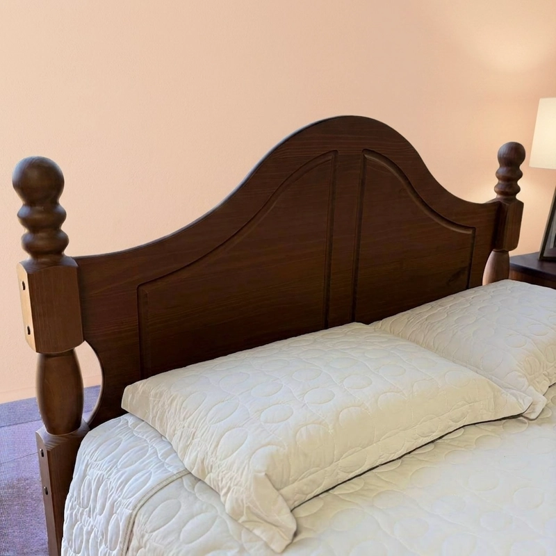 BASE DE CAMA DE MADERA PINO CASAL CAFE - 5