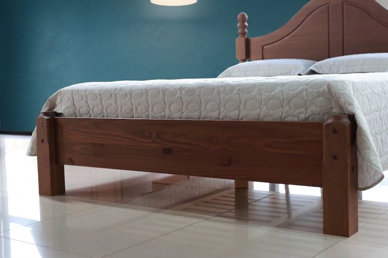 BASE DE CAMA DE MADERA PINO CASAL CAFE - 6