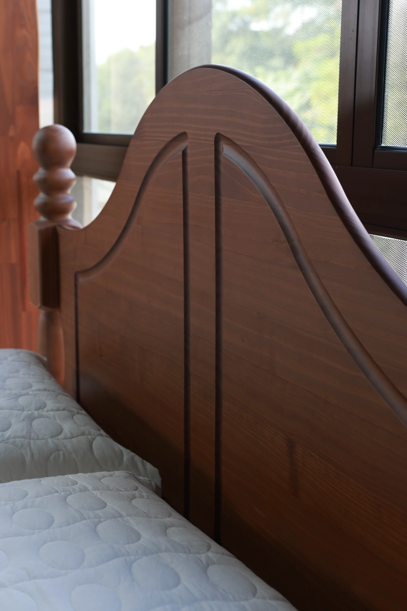 BASE DE CAMA DE MADERA PINO CASAL CAFE - 9