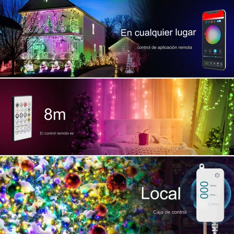 GUIRNALDA DE LUCES LED DECORATIVA INTELIGENTE WI-FI - 8