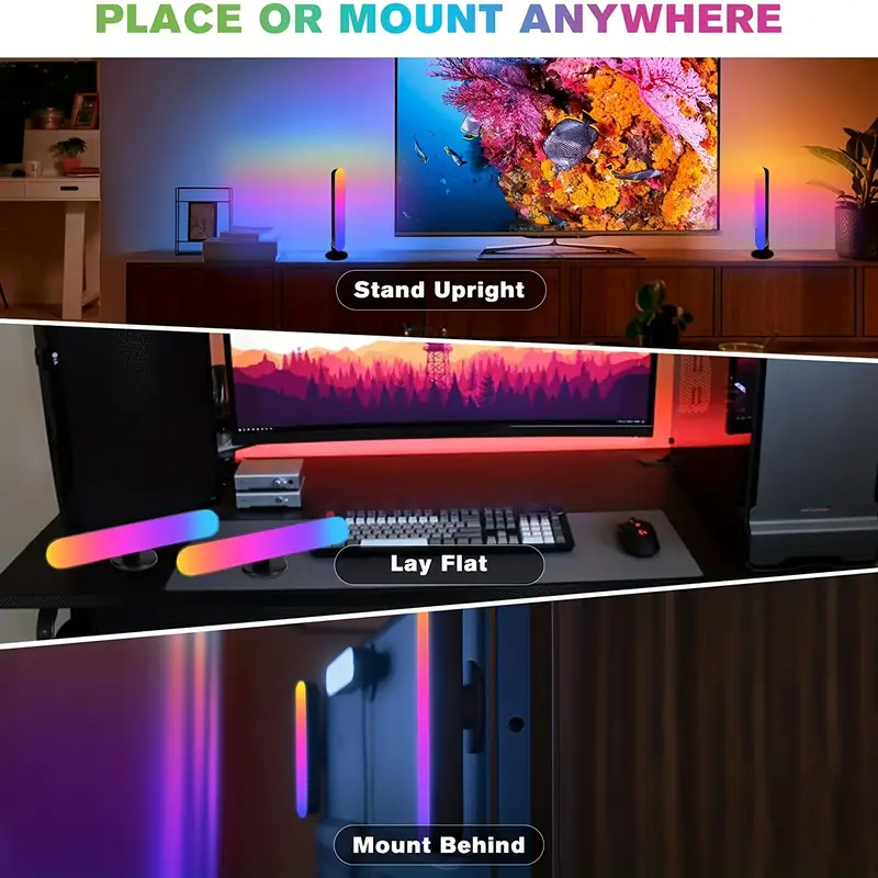 BARRAS LED RGBIC INTELIGENTES WI-FI GAMER - 7
