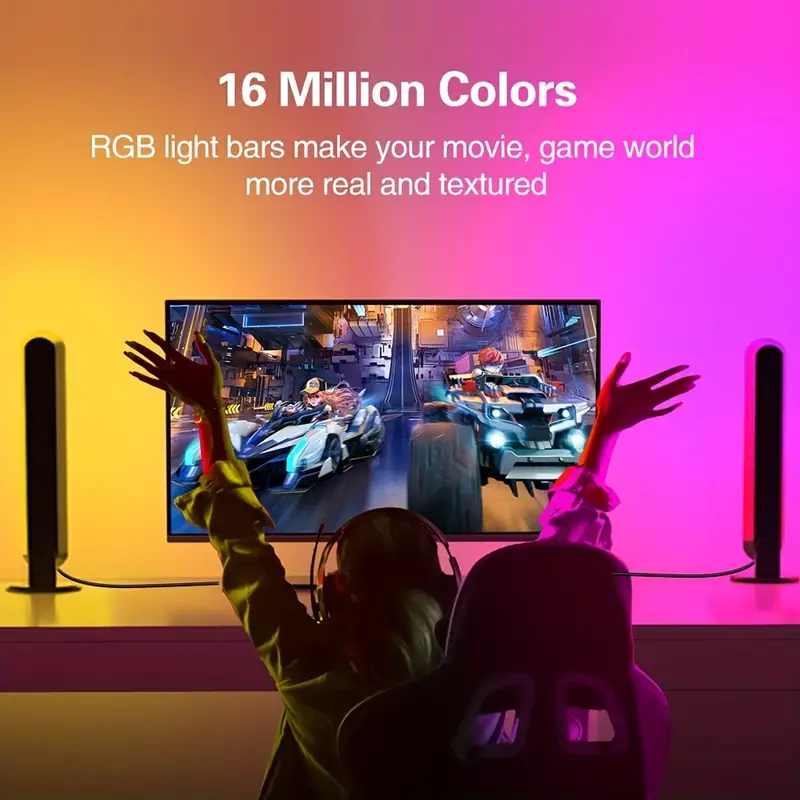 BARRAS LED RGBIC INTELIGENTES WI-FI GAMER - 8