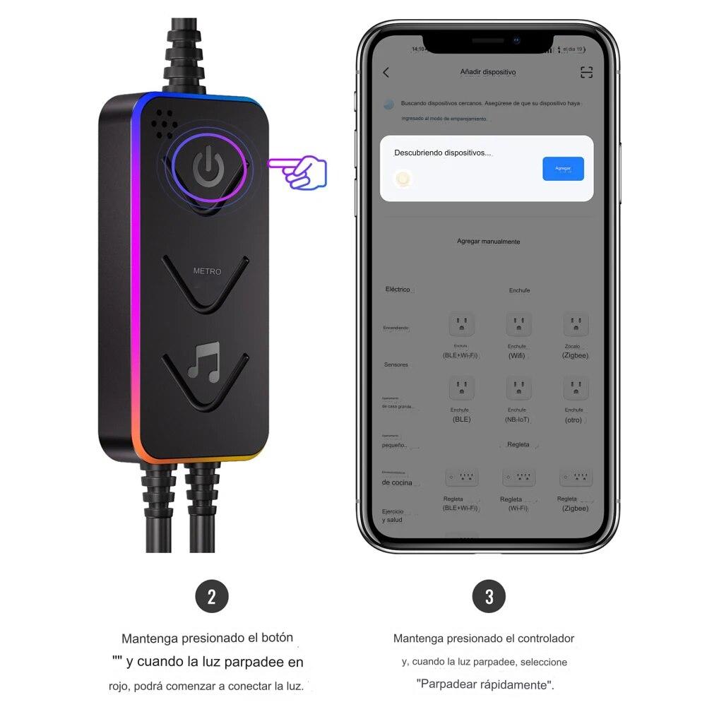 LÁMPARA DE PARED INTELIGENTE WIFI HEXAGONAL 6 PIEZAS - 5