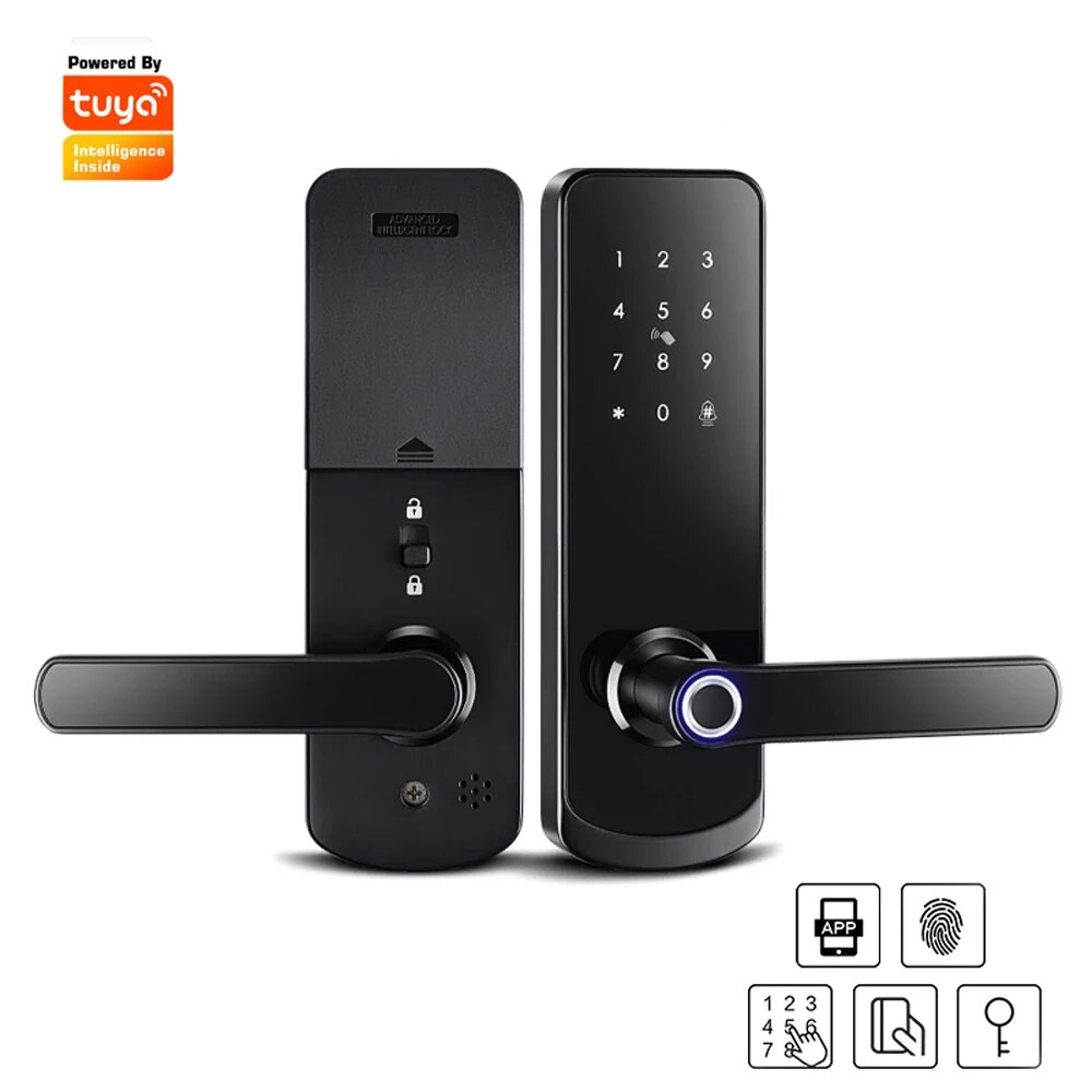 CERRADURA INTELIGENTE A230N WI-FI DERECHA + 5050 NEGRA / NICKEL - 4