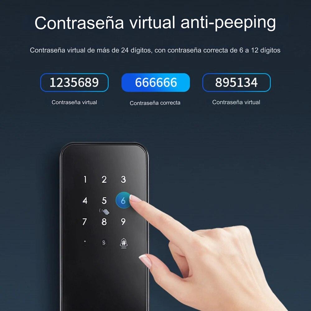 CERRADURA INTELIGENTE A230N WI-FI DERECHA + 5050 NEGRA / NICKEL - 6