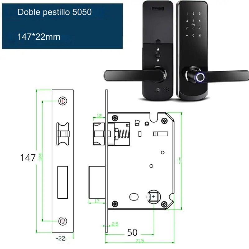 CERRADURA INTELIGENTE A230N WI-FI DERECHA + 5050 NEGRA / NICKEL - 7