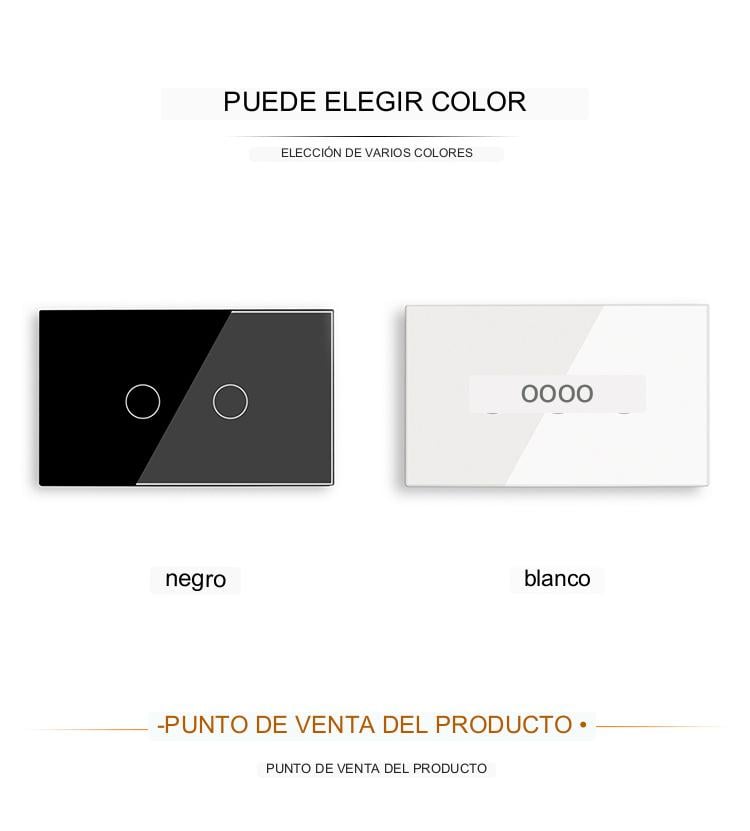 INTERRUPTOR INTELIGENTE DOMUSMART NEGRO 3 CANALES - 3