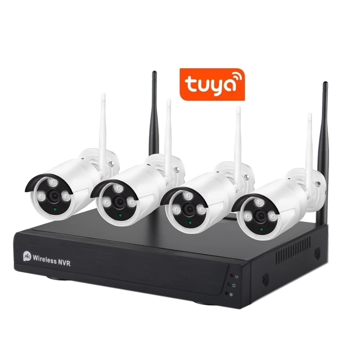 NVR 4CH + 4 CÁMARAS WI-FI 2.0MP - 2